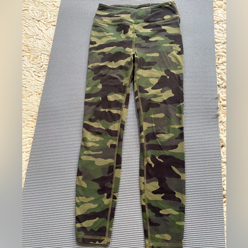 J. Crew Green and Black Camouflage Leggings